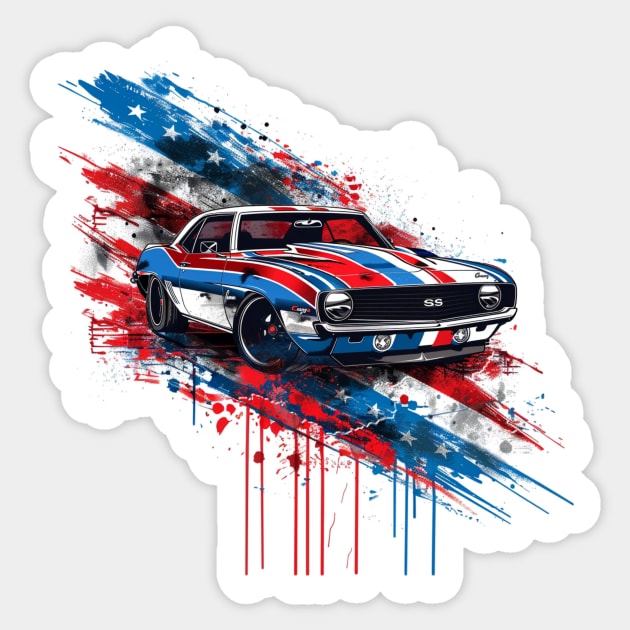 69 Camaro Drip Sticker by StickShiftkitty